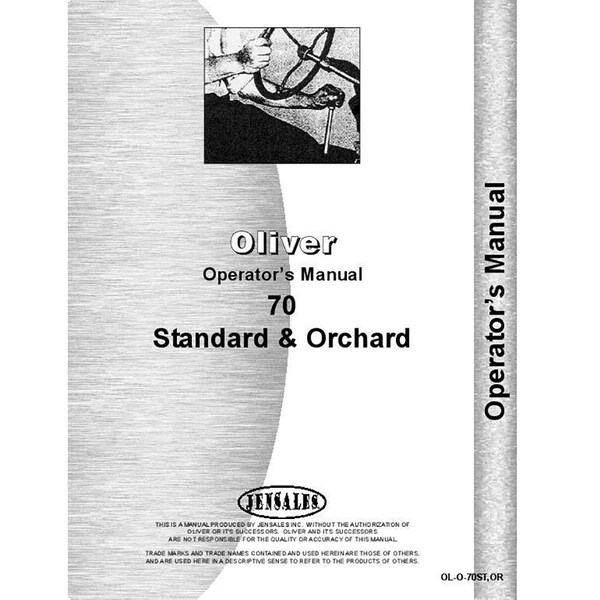 Aftermarket Tractor Operator Manual For Oliver 70 RAP80423 - main